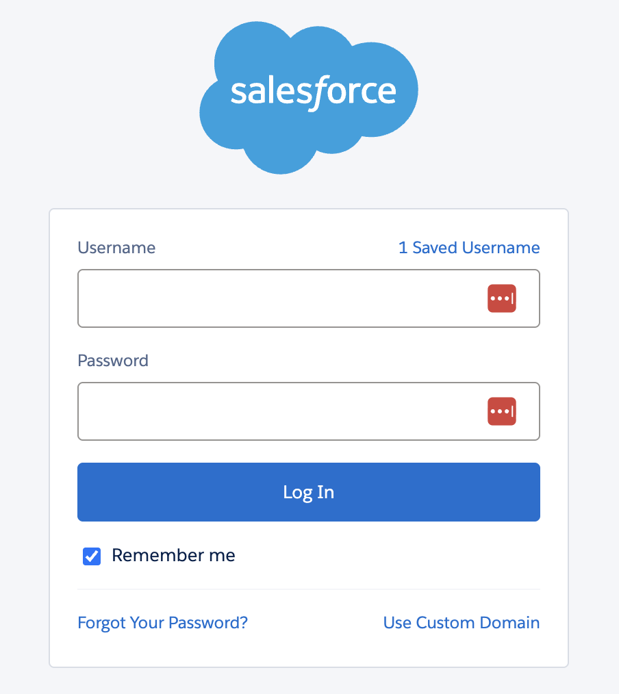 Salesforce authorization / grant access screen